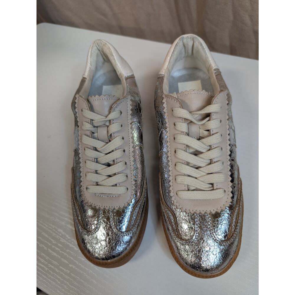 NWoB Dolce Vita Sneakers Women's Size 6 Silverdistressedd Notice Sneaker (0665)